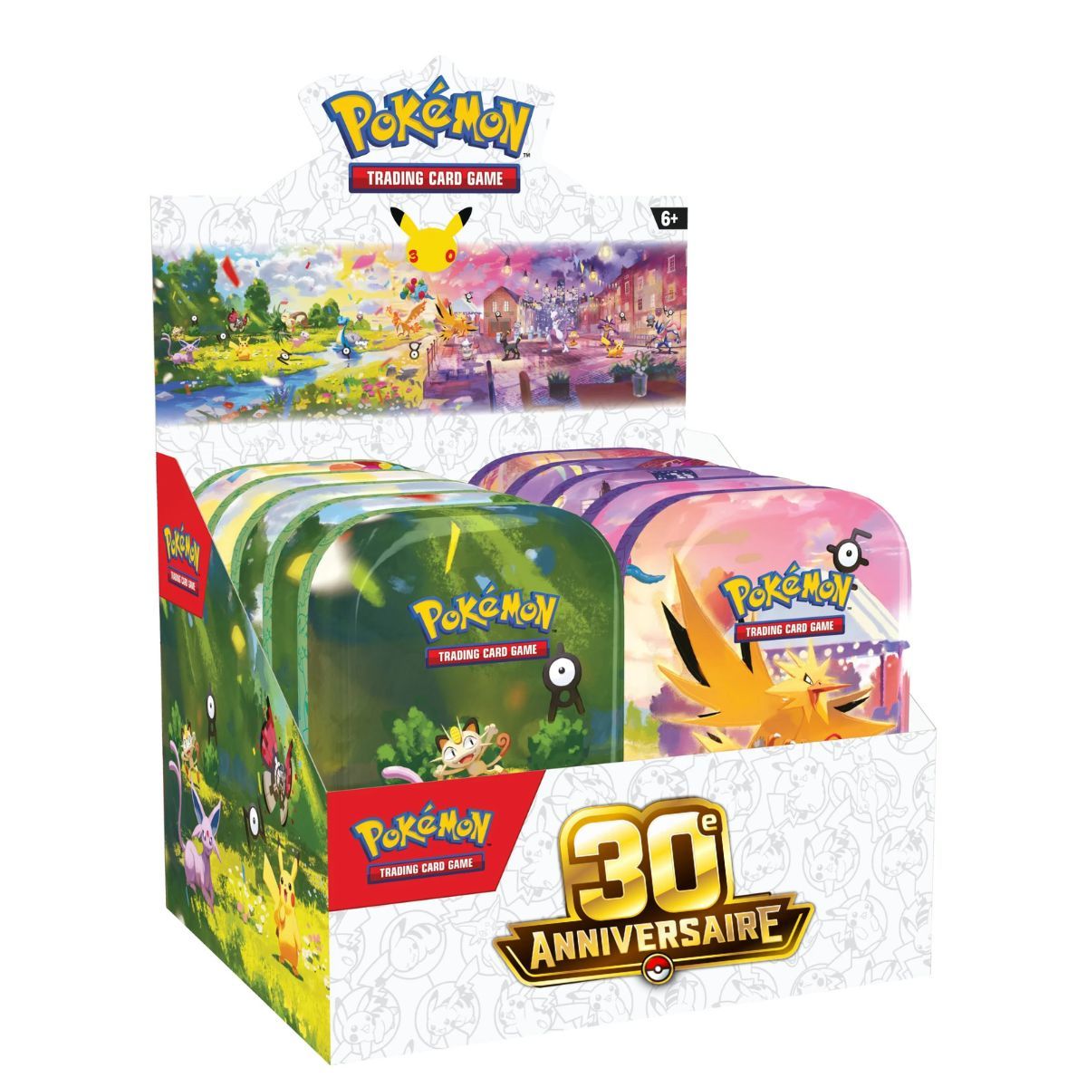 30e Anniversaire Display Scellée de 10 Mini Tins Pokémon FR
