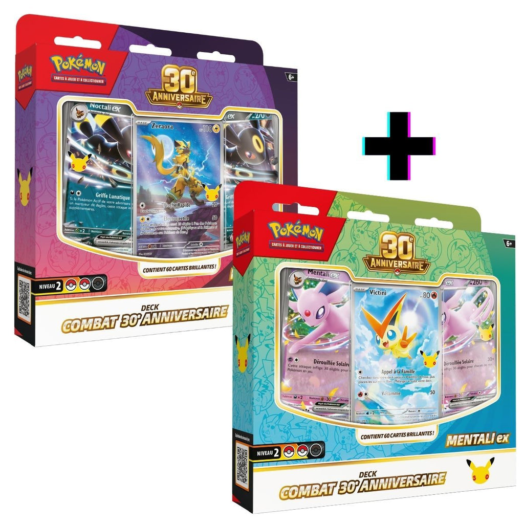 30e Anniversaire Lot de 2 Decks de Combat Pokémon FR