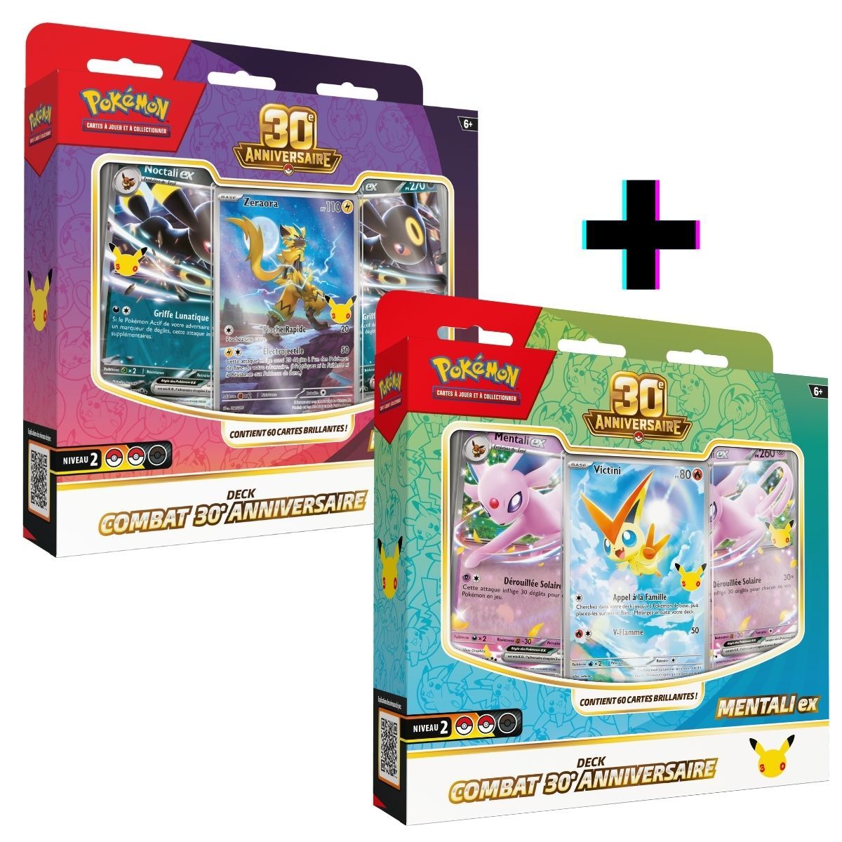 30e Anniversaire Lot de 2 Decks de Combat Pokémon FR