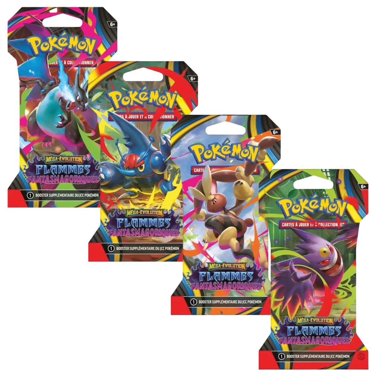 Artset ME02 Blister Boosters Flammes Fantasmagoriques Pokémon FR