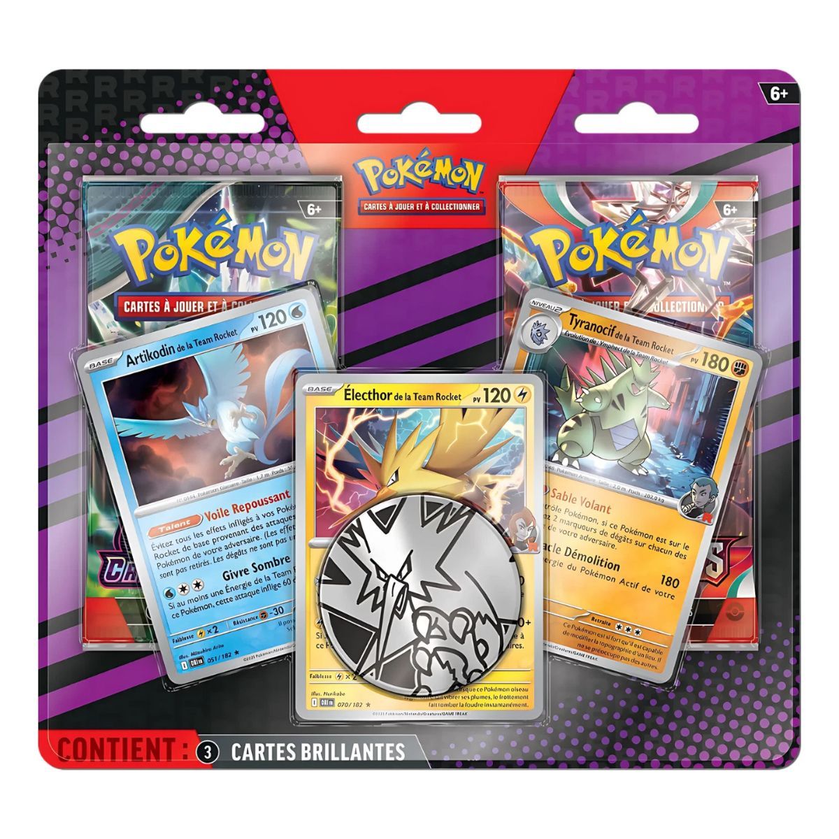 Duopack Artikodin Électhor Tyranocif Team Rocket Pokémon FR