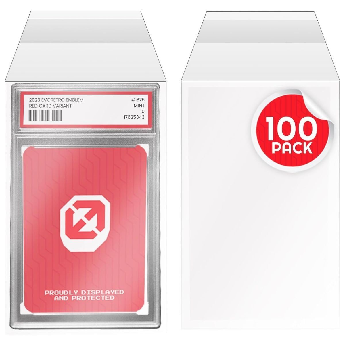 100 pochettes de protection cartes gradées PSA Evoretro