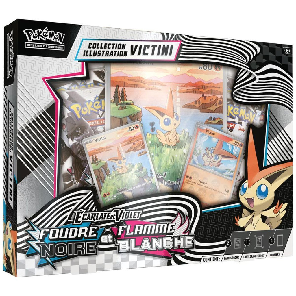 Coffret Illustration Victini Foudre Noire Flamme Blanche Pokémon FR