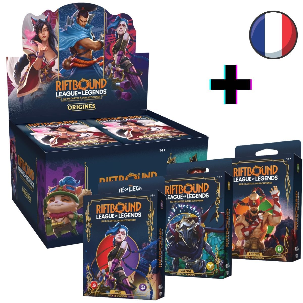 Lot Display + 3 Decks Origines FR Riftbound