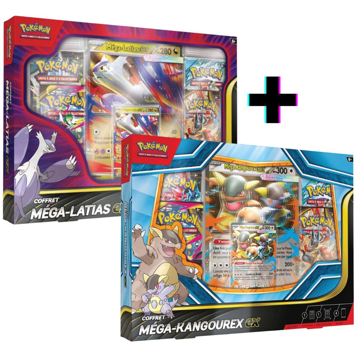 Lot de 2 coffrets Méga-Latias-ex et Méga-Kangourex-ex Pokémon FR