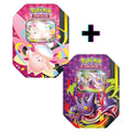 Lot de 2 Pokébox Méga-Mélodélfe-ex et Méga-Ectoplasma-ex Pokémon FR