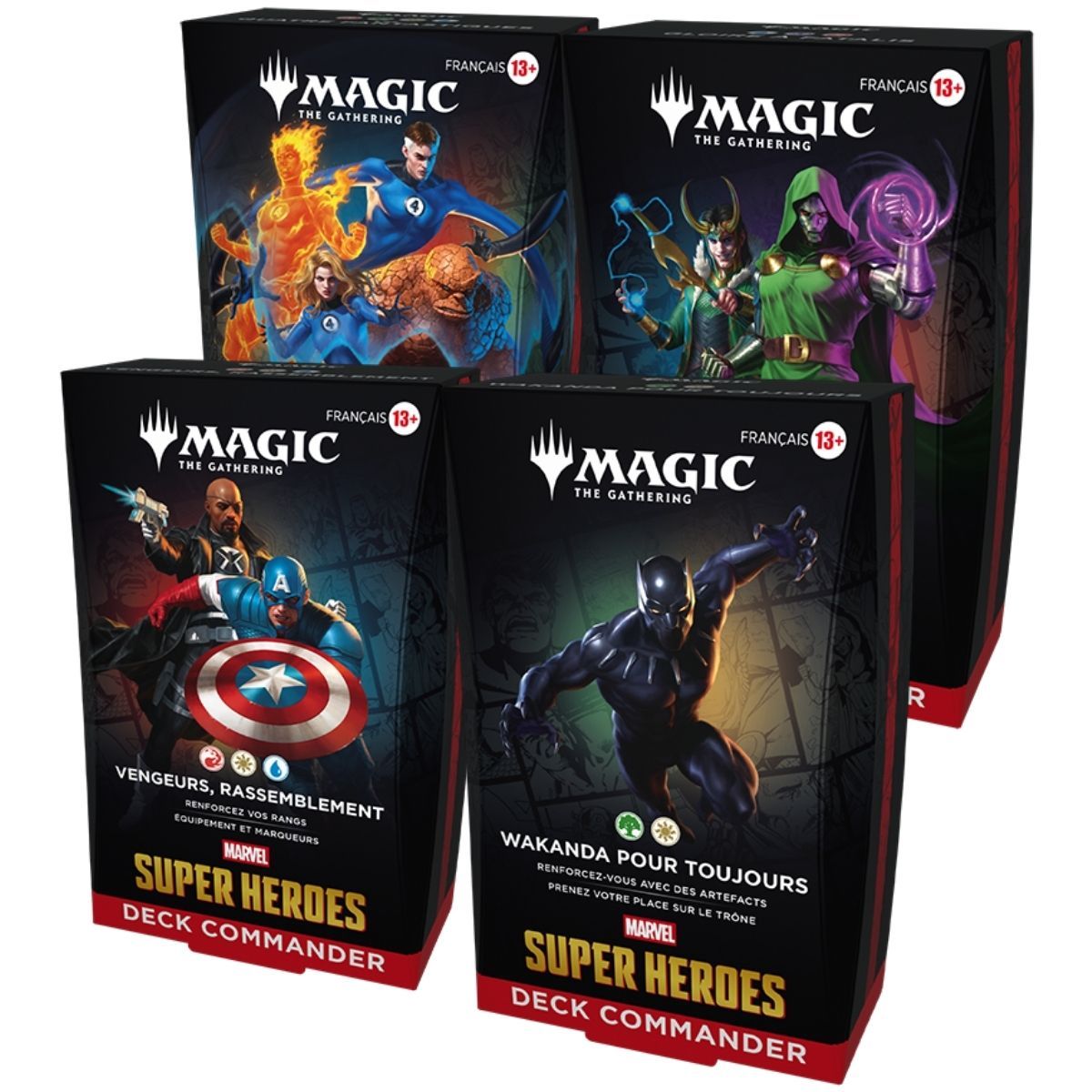 Marvel Super Heroes - FR - Lot des 4 decks Commander - Magic: The Gathering - MSH
