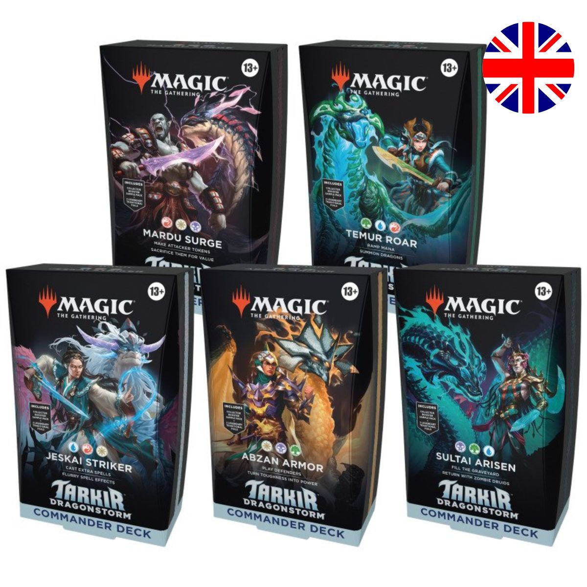 Tarkir : Dragonstorm - Lot de 5 Decks Commander - EN - Magic the Gathering - TDM